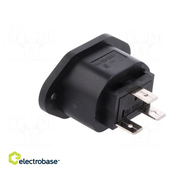 Connector: AC supply | socket | female | 10A | 250VAC | IEC 60320 | 40mm фото 4