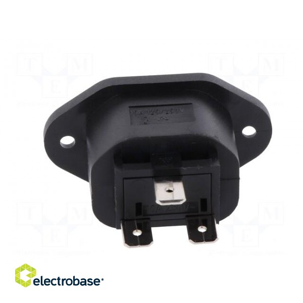 Connector: AC supply | socket | female | 10A | 250VAC | IEC 60320 | 40mm фото 5
