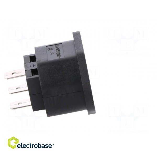 Connector: AC supply | socket | female | 10A | 250VAC | IEC 60320 | 40mm image 7