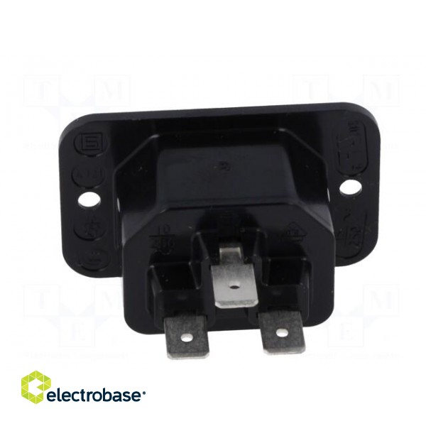 Connector: AC supply | socket | female | 10A | 250VAC | IEC 60320 | 40mm image 5