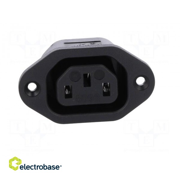 Connector: AC supply | socket | female | 10A | 250VAC | IEC 60320 | 40mm фото 9
