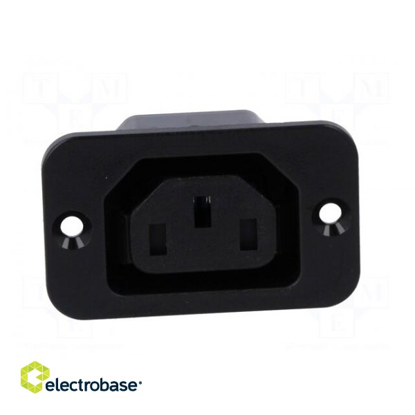 Connector: AC supply | socket | female | 10A | 250VAC | IEC 60320 | 40mm image 9