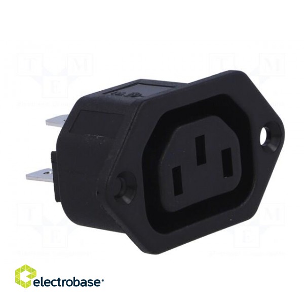 Connector: AC supply | socket | female | 10A | 250VAC | IEC 60320 фото 8