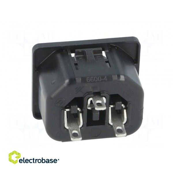 Connector: AC supply | socket | female | 10A | 250VAC | IEC 60320 | IP30 paveikslėlis 5