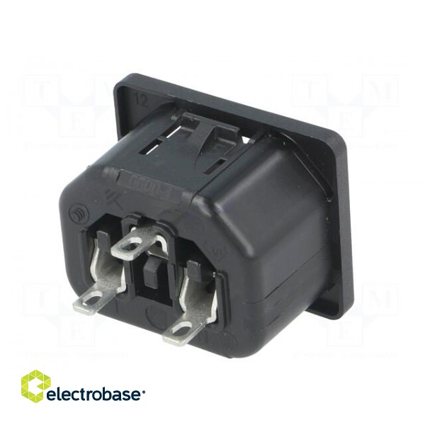 Connector: AC supply | socket | female | 10A | 250VAC | IEC 60320 | IP30 paveikslėlis 6