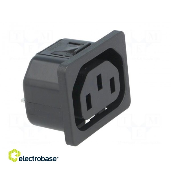 Connector: AC supply | socket | female | 10A | 250VAC | IEC 60320 | IP30 paveikslėlis 8
