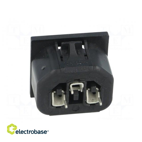 Connector: AC supply | socket | female | 10A | 250VAC | IEC 60320 | THT image 5