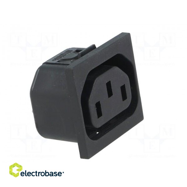 Connector: AC supply | socket | female | 10A | 250VAC | IEC 60320 | THT image 8