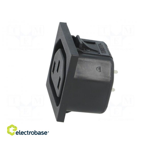 Connector: AC supply | socket | female | 10A | 250VAC | IEC 60320 | THT image 3