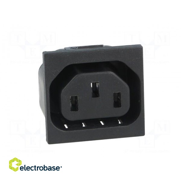 Connector: AC supply | socket | female | 10A | 250VAC | IEC 60320 | THT image 9