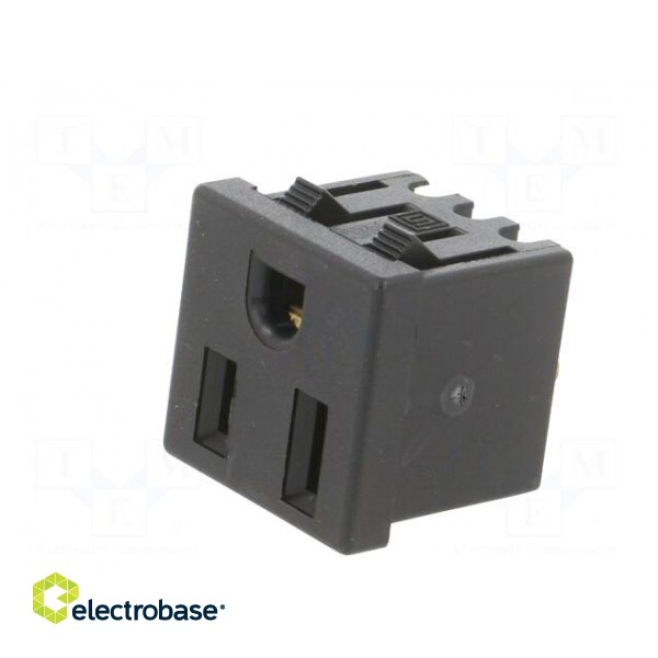 Connector: AC supply | socket | female | 15A | 125VAC | NR010 | IP20 фото 2
