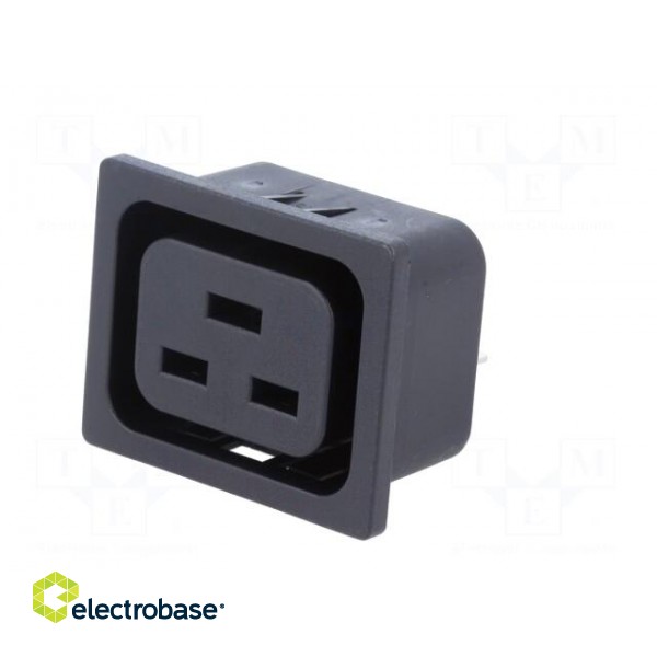 Connector: AC supply | socket | female | 16A | 250VAC | IEC 60320 image 2