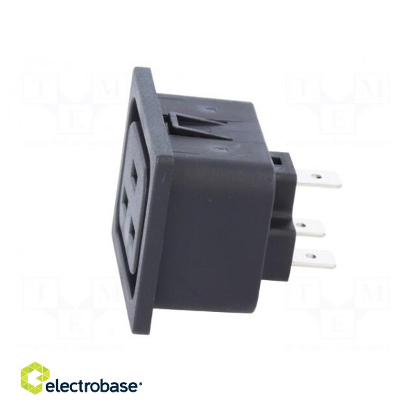 Connector: AC supply | socket | female | 16A | 250VAC | IEC 60320 image 3