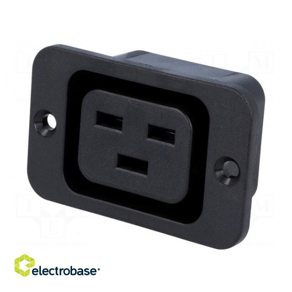 Connector: AC supply | socket | female | 16A | 250VAC | IEC 60320 image 1
