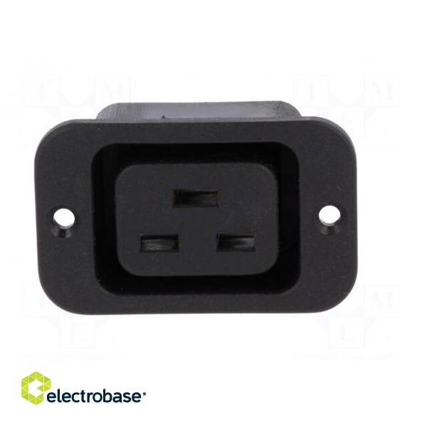 Connector: AC supply | socket | female | 16A | IEC 60320 | C19 (J) | 70°C image 9