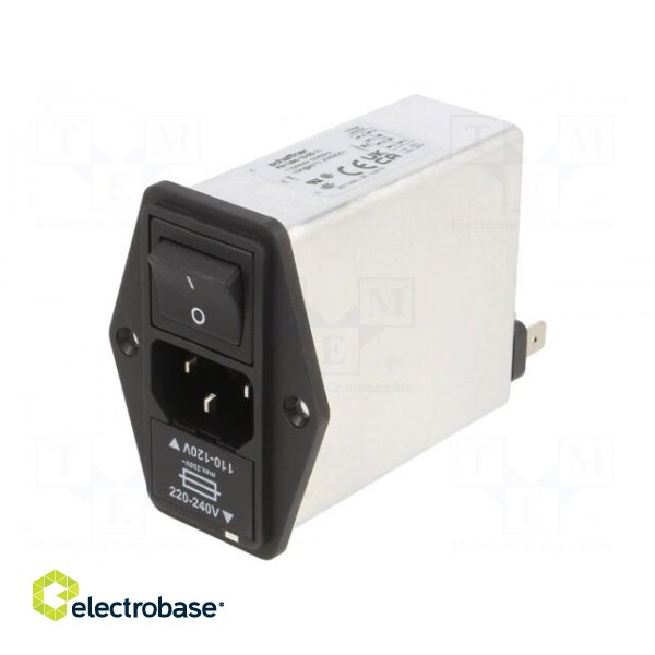 Connector: AC supply | socket | male | 10A | 250VAC | C14 (E) | -25÷85°C image 1