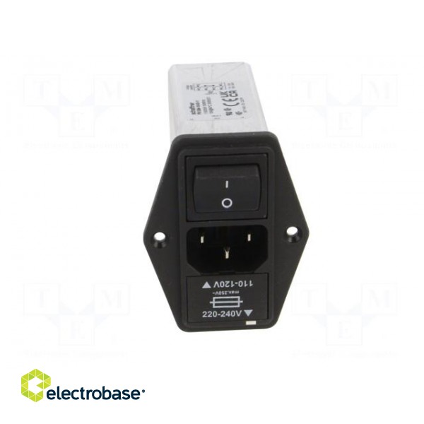 Connector: AC supply | socket | male | 10A | 250VAC | C14 (E) | -25÷85°C image 9