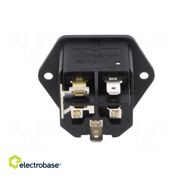 Connector: AC supply | socket | male | 15A | 250VAC | IEC 60320 | C14 (E) image 5