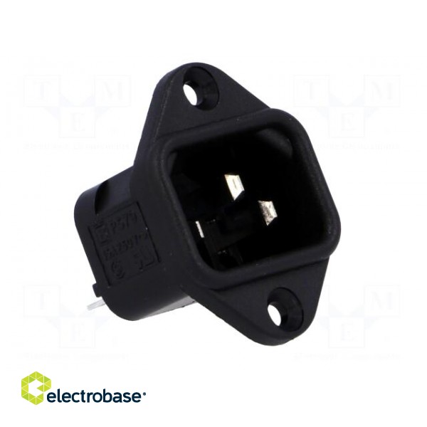 Connector: AC supply | socket | male | 10A | 250VAC | IEC 60320 | C14 (E) image 8