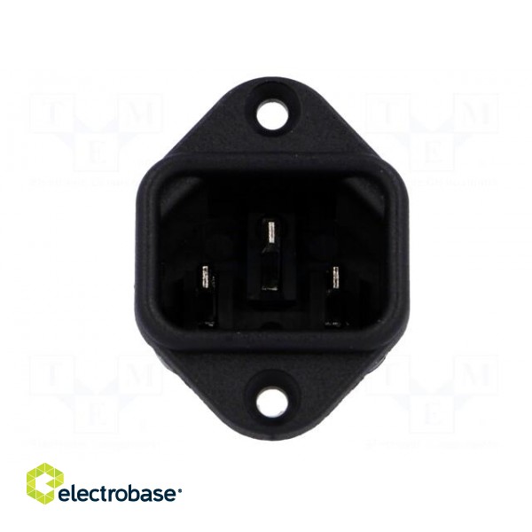 Connector: AC supply | socket | male | 10A | 250VAC | IEC 60320 | C14 (E) image 9