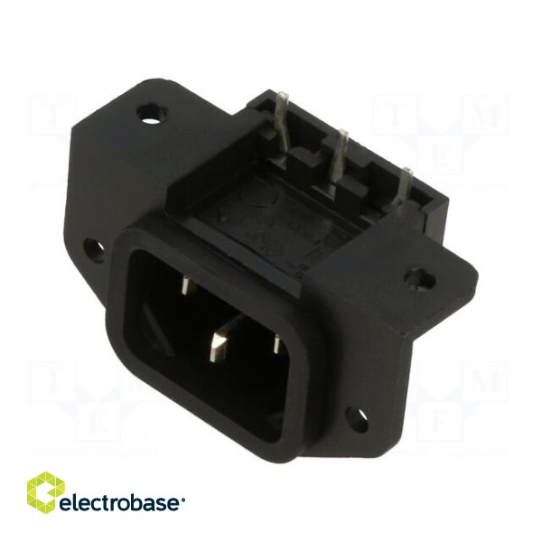 Connector: AC supply | socket | male | 10A | 250VAC | IEC 60320 | C14 (E)