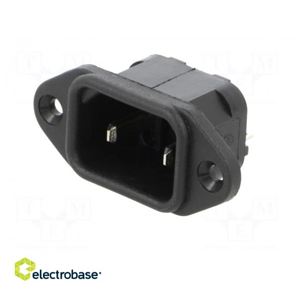 Connector: AC supply | socket | male | 10A | 250VAC | C18 | -40÷70°C paveikslėlis 2