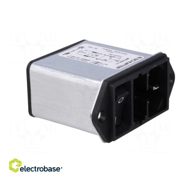Connector: AC supply | socket | male | 10A | 250VAC | IEC 60320 | 0.3mH фото 8