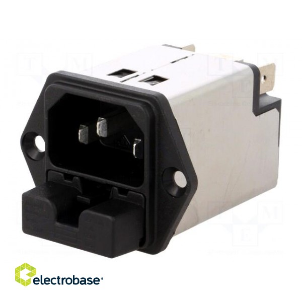 Connector: AC supply | socket | male | 10A | 250VAC | IEC 60320 | C14 (E) фото 1