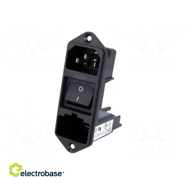 Connector: AC supply | socket | male | 10A | 250VAC | IEC 60320 paveikslėlis 2