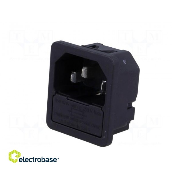 Connector: AC supply | socket | male | 10A | 250VAC | IEC 60320 image 2