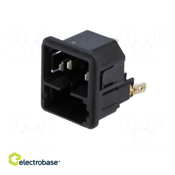Connector: AC supply | socket | male | 10A | 250VAC | IEC 60320 | C14 (E) фото 2