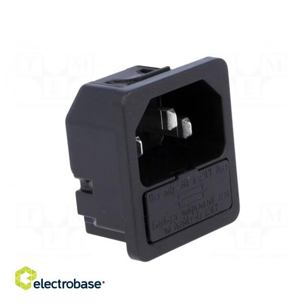 Connector: AC supply | socket | male | 10A | 250VAC | IEC 60320 | max.2mm image 8