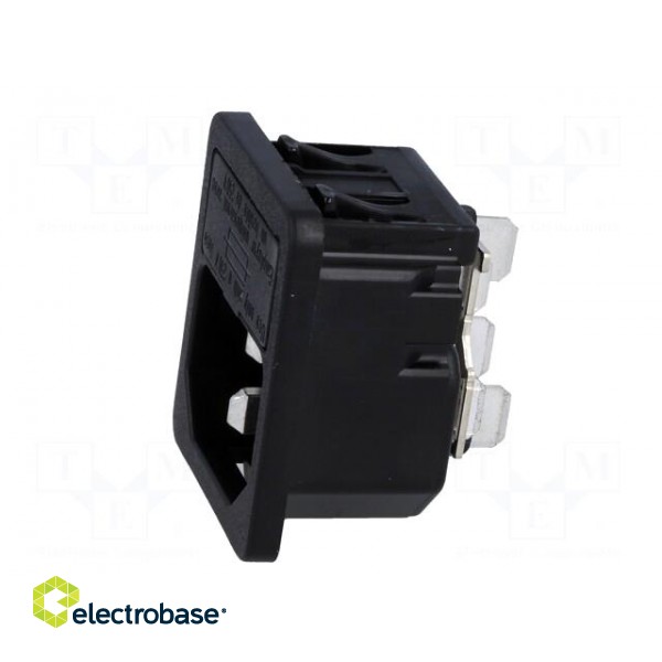 Connector: AC supply | socket | male | 10A | 250VAC | IEC 60320 | C14 (E) image 3