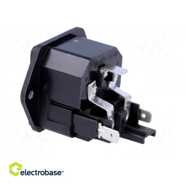 Connector: AC supply | socket | male | 10A | 250VAC | IEC 60320 | C14 (E) image 4