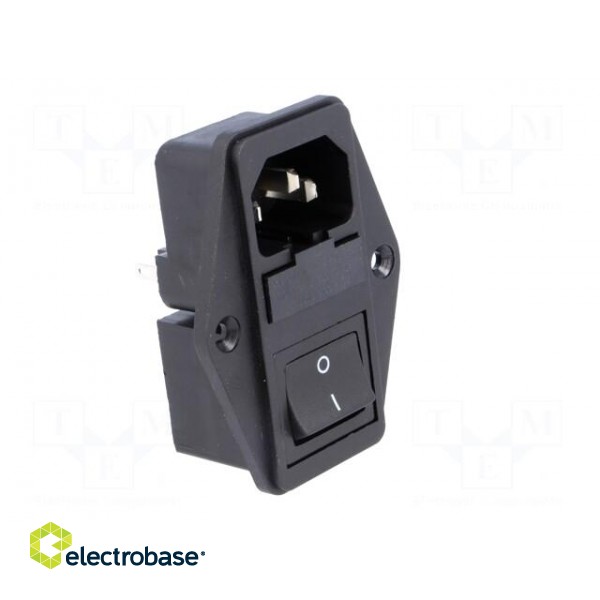 Connector: AC supply | socket | male | 10A | 250VAC | IEC 60320 | 6765 paveikslėlis 8