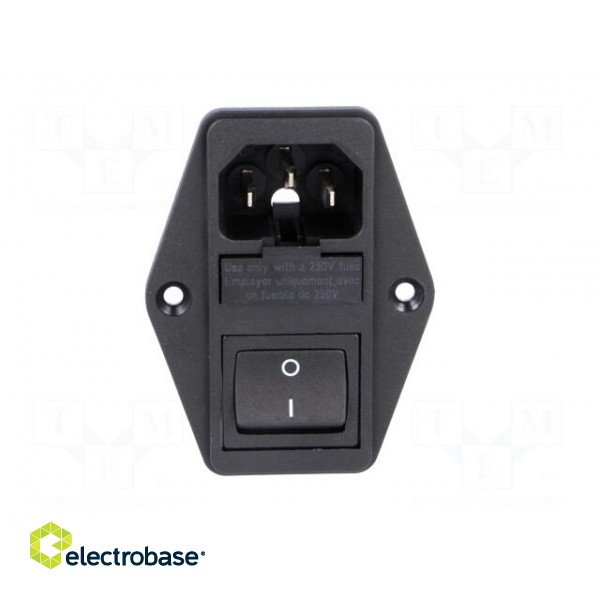 Connector: AC supply | socket | male | 10A | 250VAC | IEC 60320 | 6765 paveikslėlis 9