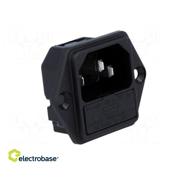 Connector: AC supply | socket | male | 10A | 250VAC | IEC 60320 image 8