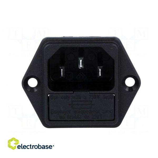 Connector: AC supply | socket | male | 10A | 250VAC | IEC 60320 image 9