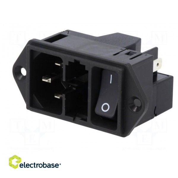 Connector: AC supply | socket | male | 10A | 250VAC | IEC 60320 paveikslėlis 2