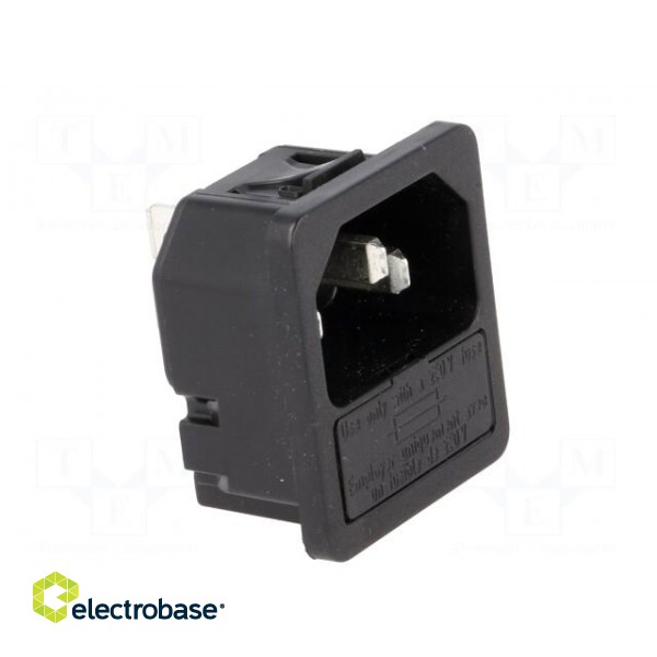 Connector: AC supply | socket | male | 10A | 250VAC | IEC 60320 | max.2mm image 8