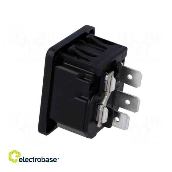 Connector: AC supply | socket | male | 10A | 250VAC | IEC 60320 | C14 (E) image 4