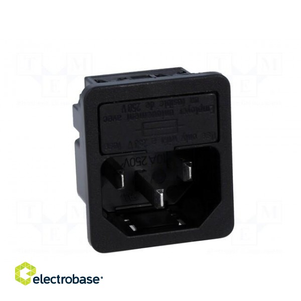 Connector: AC supply | socket | male | 10A | 250VAC | IEC 60320 | C14 (E) image 9