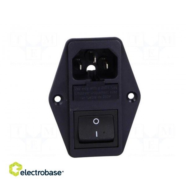 Connector: AC supply | socket | male | 10A | 250VAC | IEC 60320 paveikslėlis 9