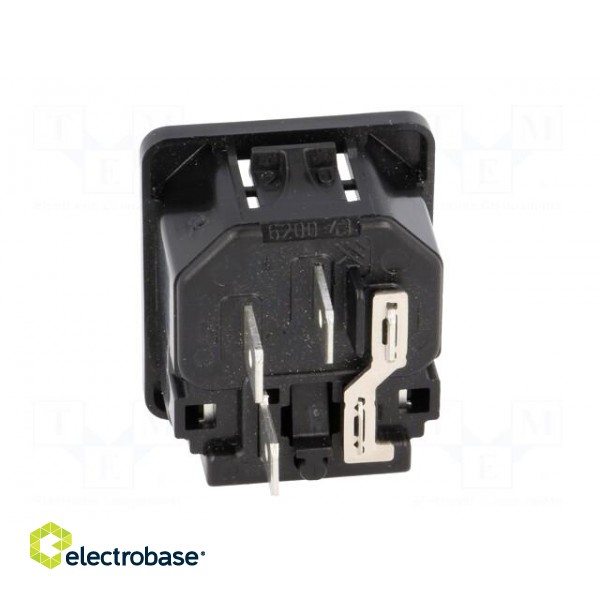 Connector: AC supply | socket | male | 10A | 250VAC | IEC 60320 | max.2mm image 5