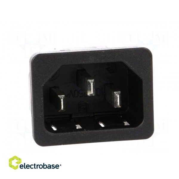 Connector: AC supply | socket | male | 10A | 250VAC | IEC 60320 | C14 (E) image 4