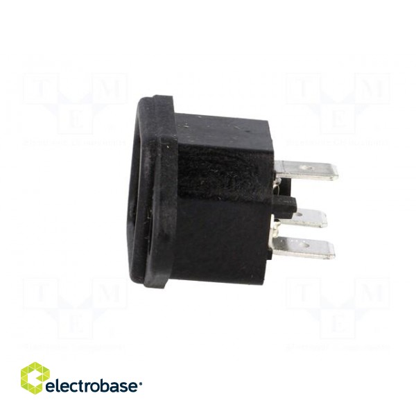 Connector: AC supply | socket | male | 10A | 250VAC | IEC 60320 | C14 (E) paveikslėlis 3