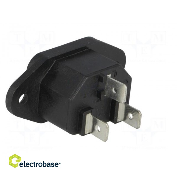 Connector: AC supply | socket | male | 10A | 250VAC | IEC 60320 | C14 (E) фото 4