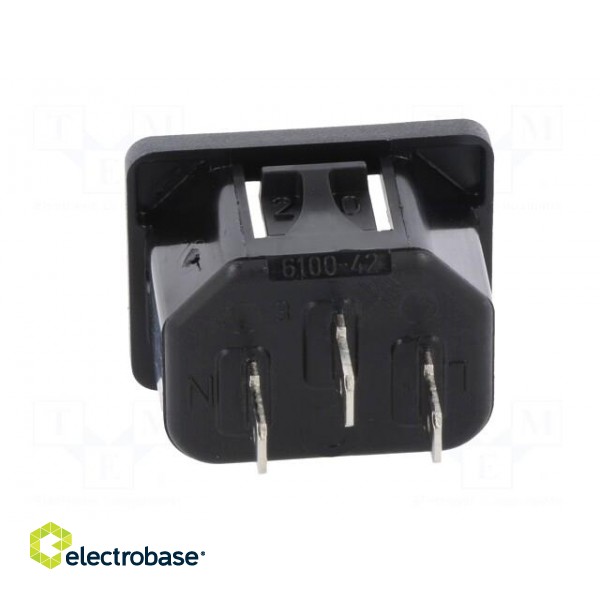 Connector: AC supply | socket | male | 10A | 250VAC | IEC 60320 | C14 (E) фото 5