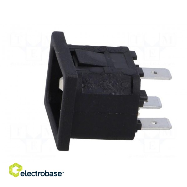 Connector: AC supply | socket | male | 10A | 250VAC | IEC 60320 | C14 (E)