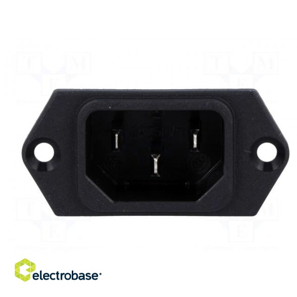 Connector: AC supply | socket | male | 10A | 250VAC | IEC 60320 | C14 (E) paveikslėlis 9